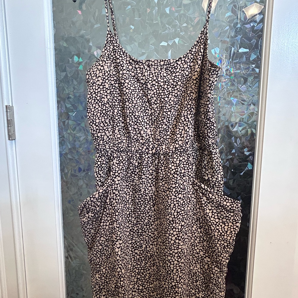 Forever 21 Gold Sleeveless Spaghetti Strap Sundress B3